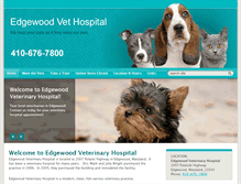 Tablet Screenshot of edgewoodveterinaryhospital.com